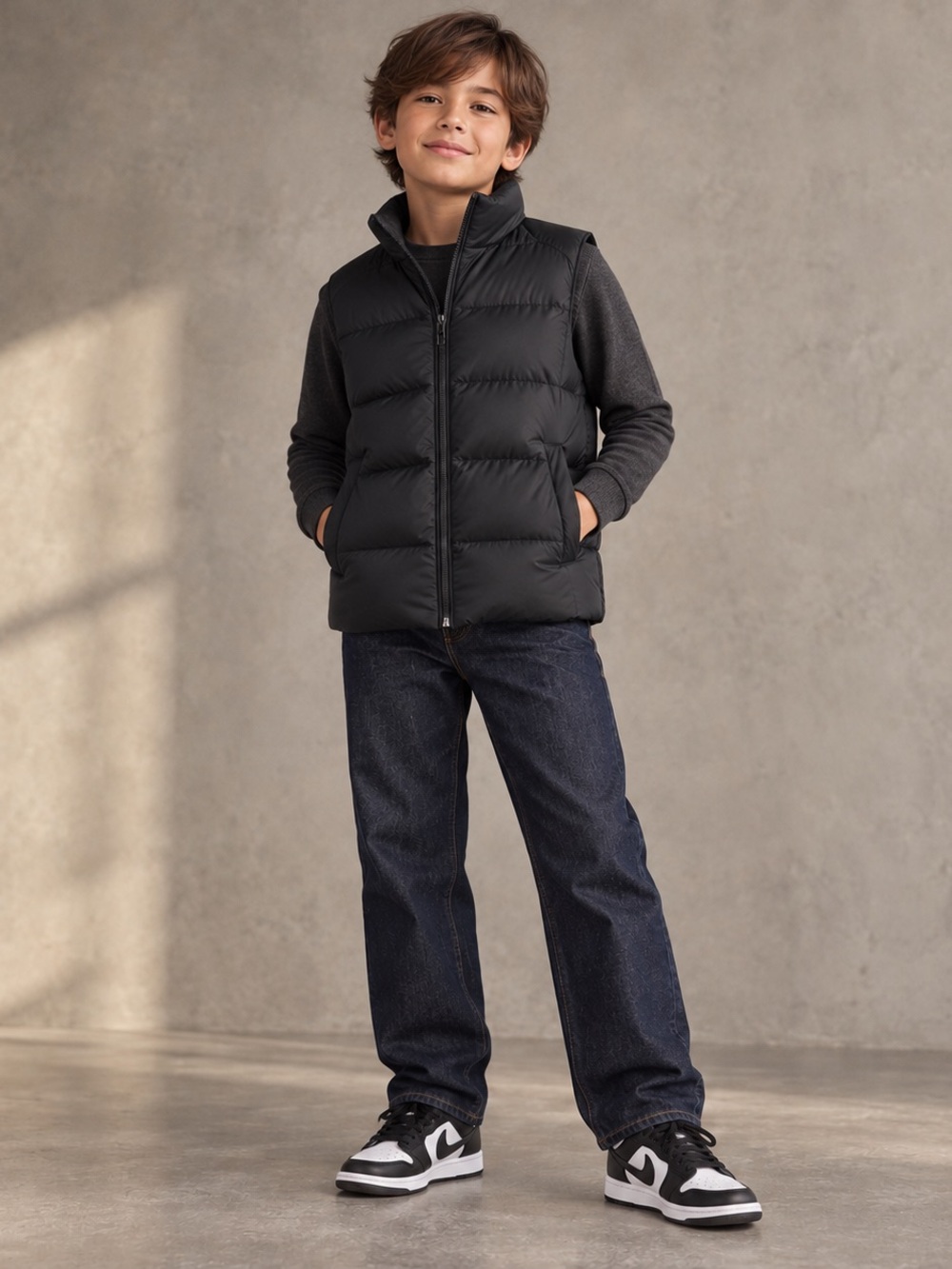 GAP Down Filled Black Quilted Puffer Vest for Kids